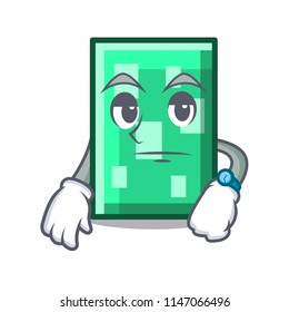 Waiting rectangle mascot cartoon style