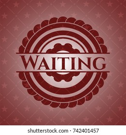 Waiting red emblem