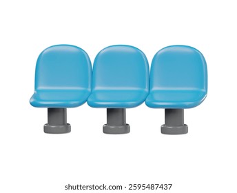 Waiting room 3d icon render illustration