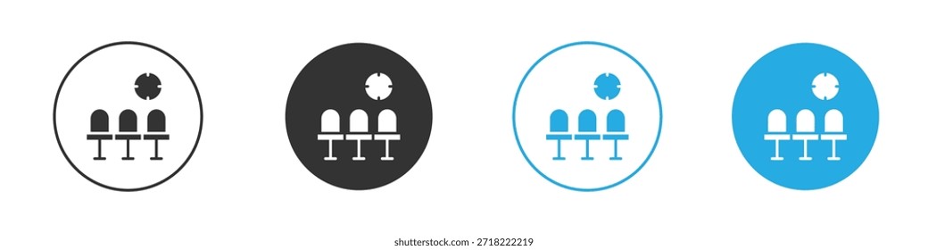 Wartezimmersymbol für App- und Webdesign. Einfache Elementgrafik.