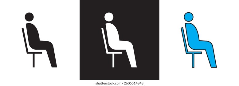 Waiting room icon . Design for websites, mobile interfaces, presentations, and visual branding. Vector illustration. isolated on white and black background. EPS 10