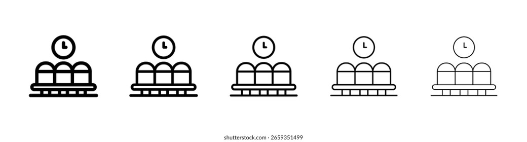 Conceito de sinal plano preenchido ícone da sala de espera para web design.