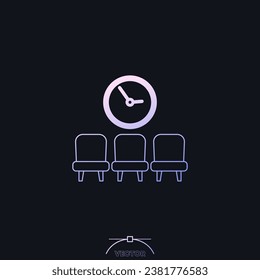 Wartezimmer-Symbol mit Farbverlauf