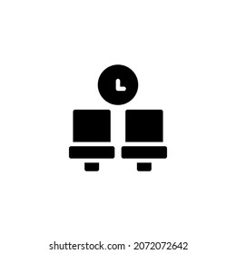 waiting room icon illustration vector graphic