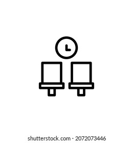 waiting room icon illustration vector graphic