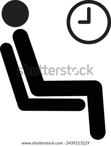 Waiting room icon isolated on white background . Waiting icon vector
