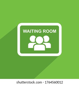 waiting room icon, medical icon vector