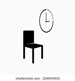 Waiting Room Icon. Queue Place Symbol.