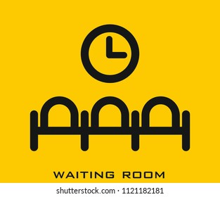 Waiting room icon signs