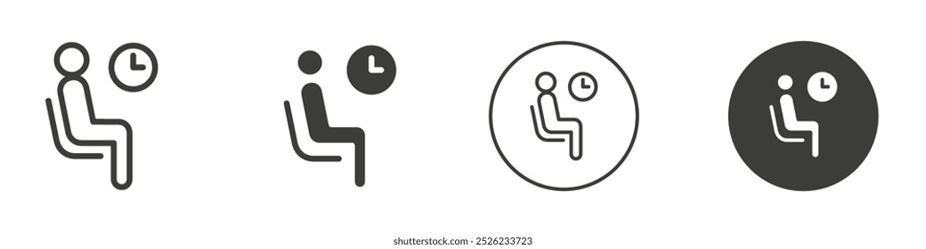 Waiting room icon Simple outline vector logo