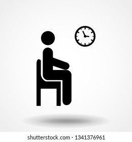 Waiting room icon. symbol for your web site design. Vector illustration, EPS10.