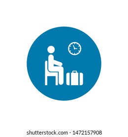 Waiting room icon. symbol for your web site design. Vector illustration, EPS10.