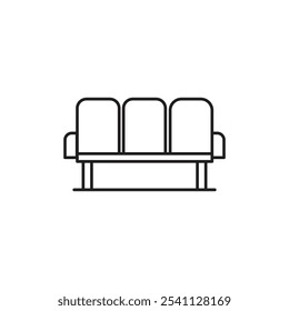 Waiting Room icon Thin line flat illustration
