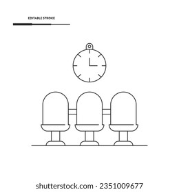 Waiting Room Icon Vector Design.