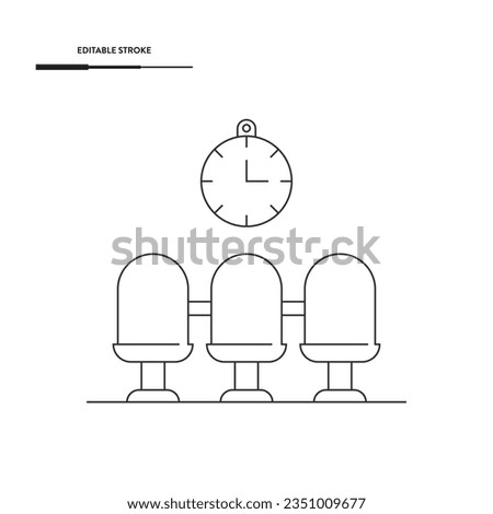 Waiting Room Icon Vector Design.