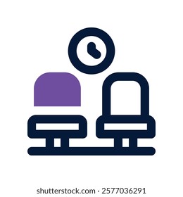 waiting room icon. vector dual tone icon for your website, mobile, presentation, and logo design.