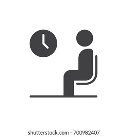 Waiting room icon vector, filled flat sign, solid pictogram isolated on white. Symbol, logo illustration. Pixel perfect vector graphics
