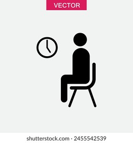 Wartezimmersymbol. Vektorgrafik Flat Trendy Style Illustration für Web und App..eps