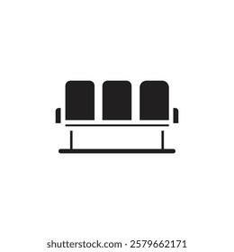 Waiting Room icon Vector flat thin line illustration