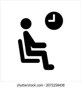 Waiting room icon vector graphic illustration