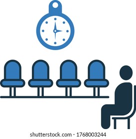 Icono de sala de espera / gráficos vectoriales