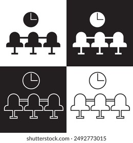 Icono de sala de espera. Ilustración vectorial. EPS 10