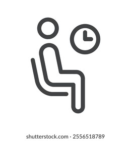 Waiting room icon Vector logo outline