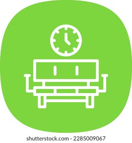 Waiting ROom Line Curve Vector Icon Design