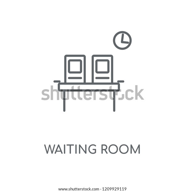 Waiting Room Linear Icon Waiting Room Business Finance