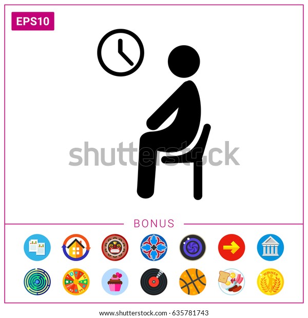 Waiting Room Patient Icon Signs Symbols Healthcare