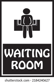 Waiting Room Sign Board Printable Vector