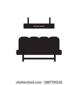 waiting room symbol with table vector icon