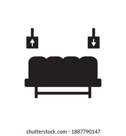 waiting room symbol with table vector icon