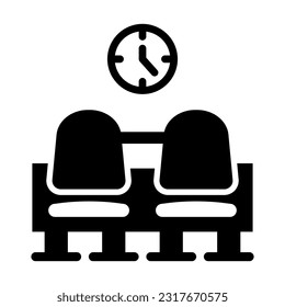 Wartezimmer Vektor-Symbol für persönliche und kommerzielle Nutzung.
