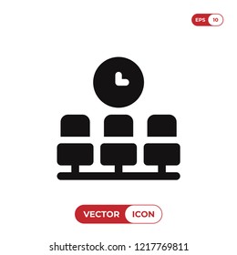 Waiting room vector icon