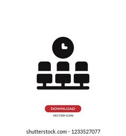 Waiting room vector icon