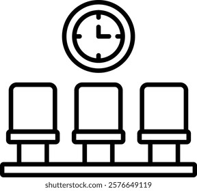Waiting room vector icon. Can be used for printing, mobile and web applications.