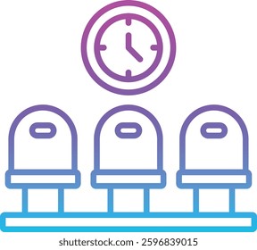 Waiting room vector icon. Can be used for printing, mobile and web applications.