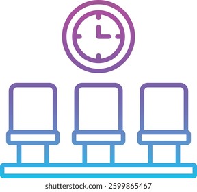 Waiting room vector icon. Can be used for printing, mobile and web applications.