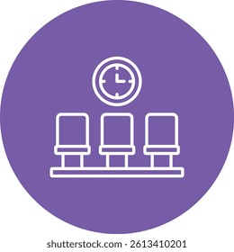 Waiting room vector icon. Can be used for printing, mobile and web applications.