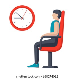 Waiting room vector icon in flat style