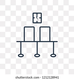 Waiting room vector outline icon isolated on transparent background, high quality linear Waiting room transparency concept can be used web and mobile