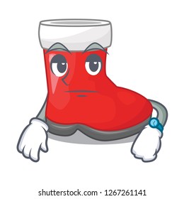 Waiting santa boots in shape a cartoon