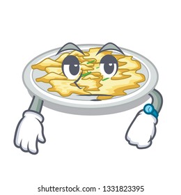 Waiting scrambled egg isolated with in cartoon