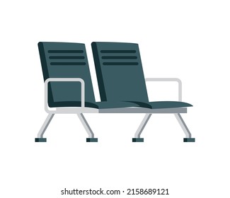 waiting seats icon flat isolated