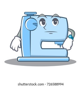 Waiting sewing machine emoticon character