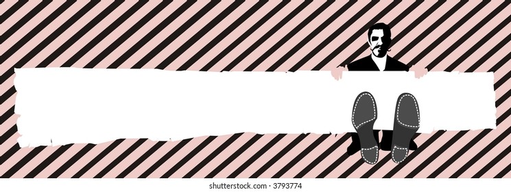 waiting for someone to notice . vector illustration