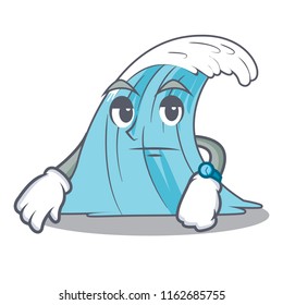 Waiting splash surf wave cartoon