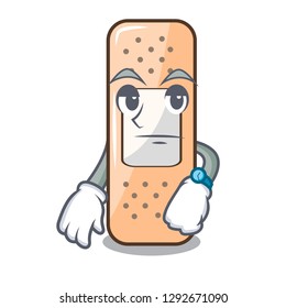 Waiting sticking plaster isolated with on cartoon