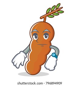 Waiting tamarind mascot cartoon style